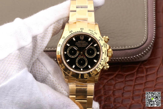 Rolex Daytona Cosmograph M116508-0004 JH Factory Yellow Gold Black Dial