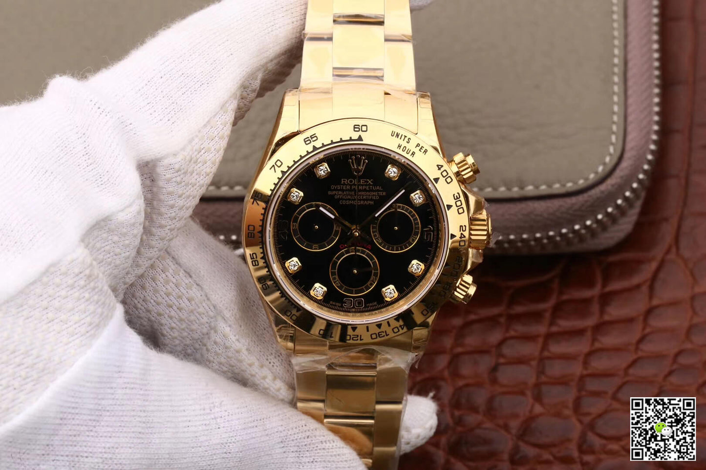 Rolex Daytona Cosmograph M116508-0008 JH Factory Diamonds Black Dial