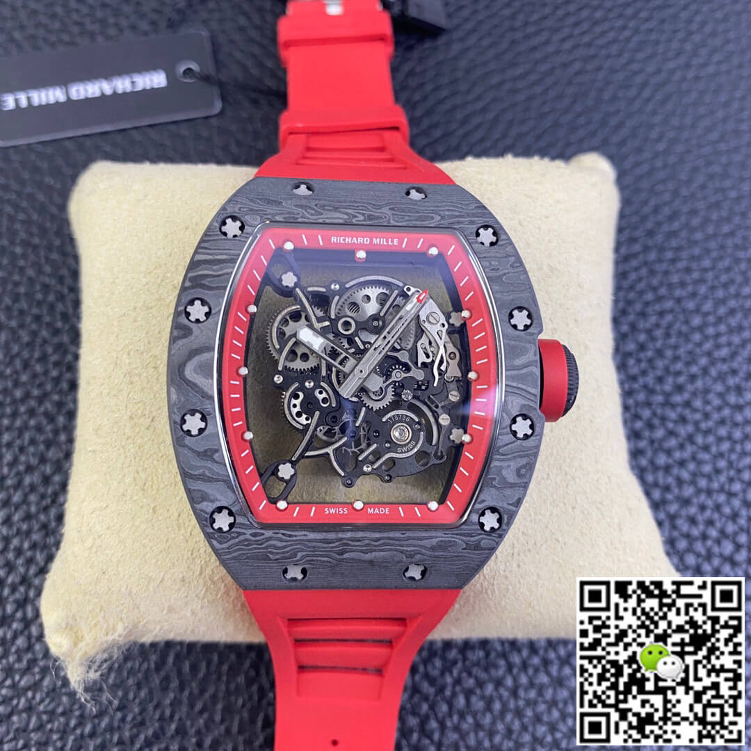 Richard Mille RM055 NTPT BBR Factory Carbon Fiber Red Strap
