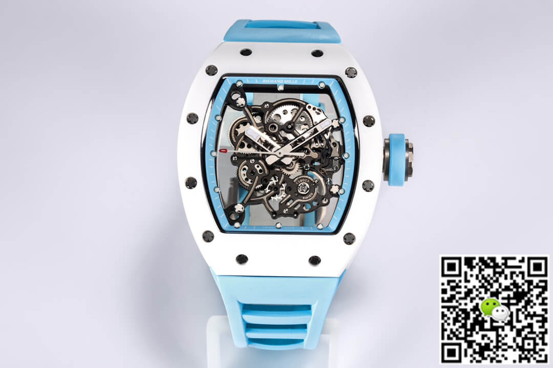 Richard Mille RM-055 BBR Factory Ceramic Case Blue Strap