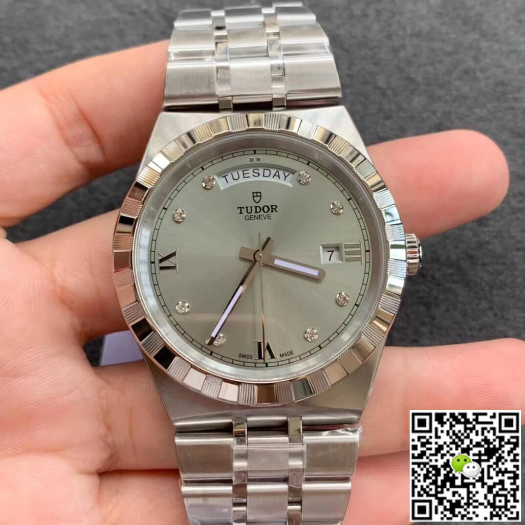 Tudor Royal M28600-0002 V7 Factory Silver Diamond Dial