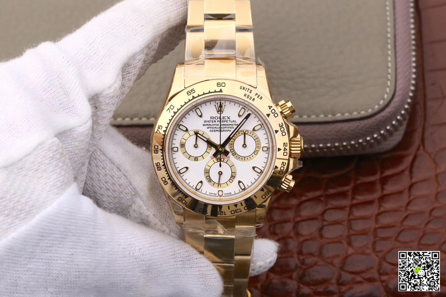 Rolex Daytona Cosmograph M116508-0001 JH Factory Yellow Gold White Dial