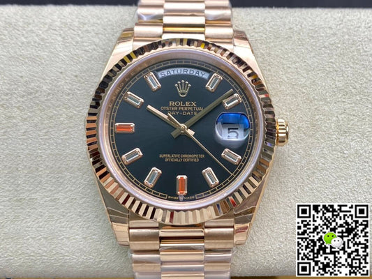 Rolex Day Date 40MM EW Factory Black Dial