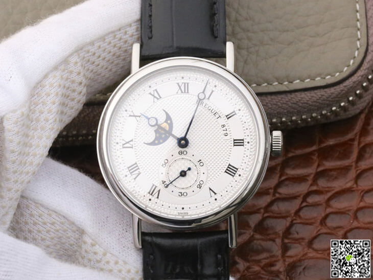 Breguet Classique Moonphase 4396 Stainless Steel White Dial