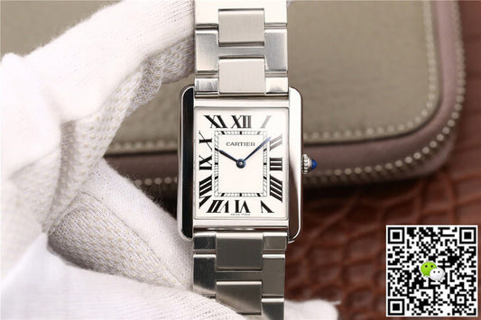 Cartier Tank W5200013 K11 Factory White Dial