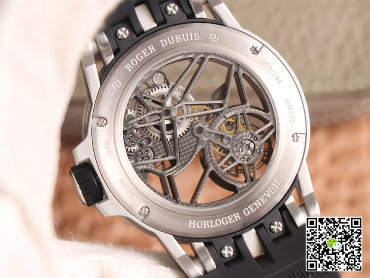 Roger Dubuis Excalibur Spidr RDDBEX0479 JB Factory Tourbillon Skeleton Dial Black Strap