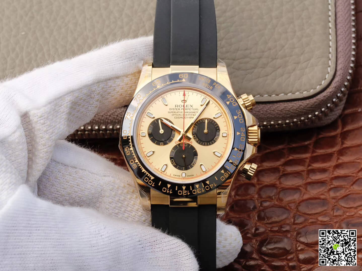 Rolex Daytona Cosmograph 116518ln JH Factory V6 Yellow Gold Black Chronograph