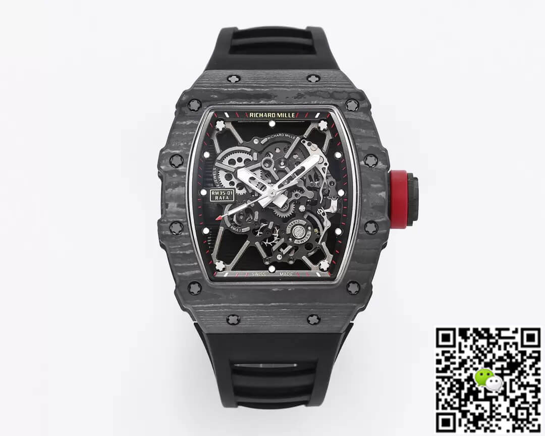 Richard Mille RM35-01 BBR Factory Black Rubber Strap