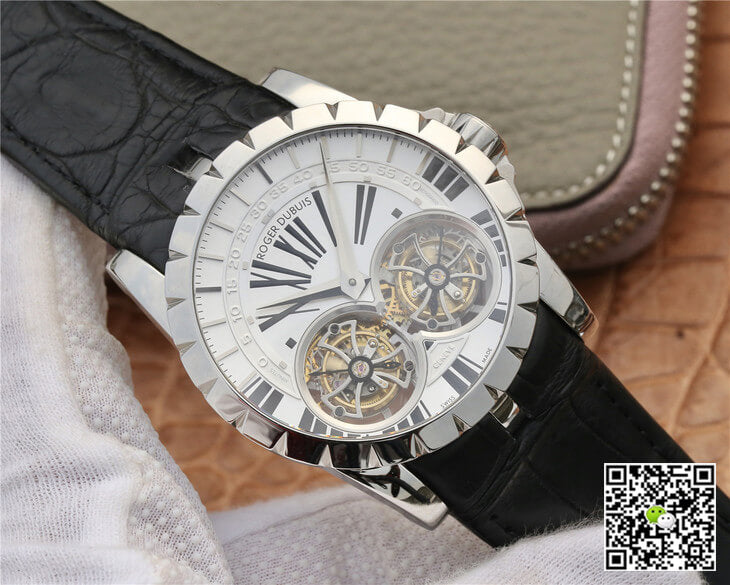 Roger Dubuis Excalibur RDDBEX0250 JB Factory Tourbillon White Dial