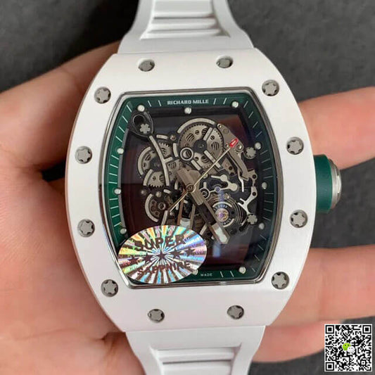 Richard Mille RM055 KV Factory White Ceramic Skeleton Dial