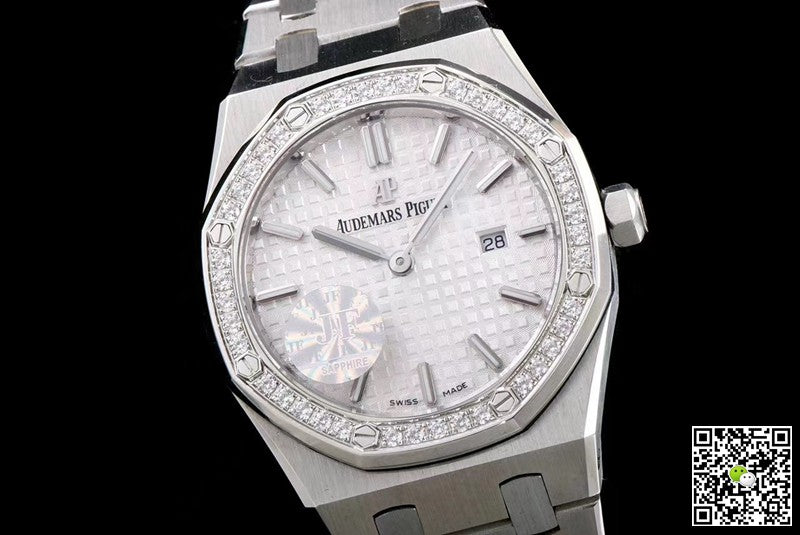 Audemars Piguet Royal Oak Quartz 67651ST.ZZ.1261ST.01 JF Factory White Dial