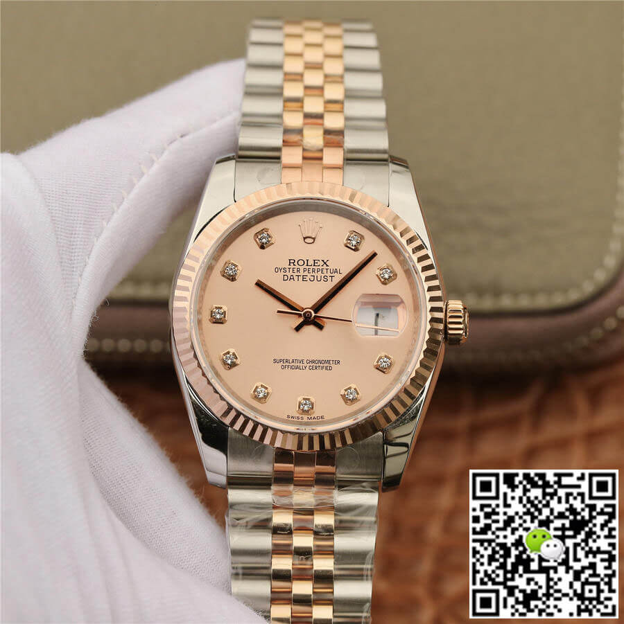 Rolex Datejust 116231 36MM GM Factory Diamond-set Pink Dial