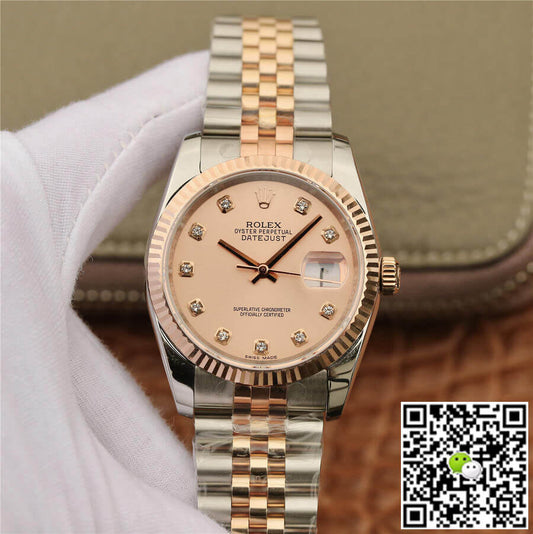 Rolex Datejust 116231 36MM GM Factory Diamond-set Pink Dial
