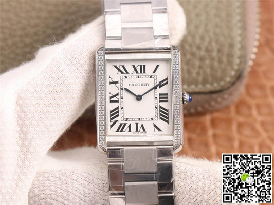 Cartier Tank K11 Factory Diamond White Dial