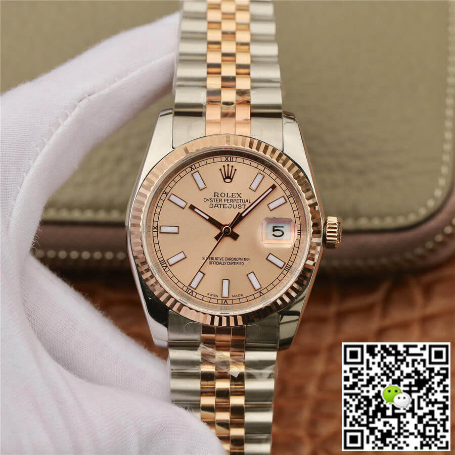 Rolex Datejust 116231 36MM GM Factory Rose Gold Pink Dial