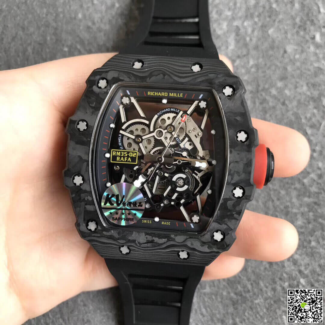 Richard Mille RM35-02 KV Factory V3 Carbon Fiber Black Strap