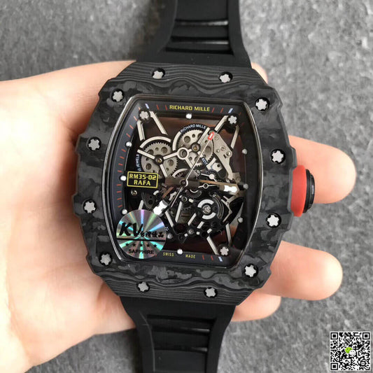Richard Mille RM35-02 KV Factory V3 Carbon Fiber Black Strap