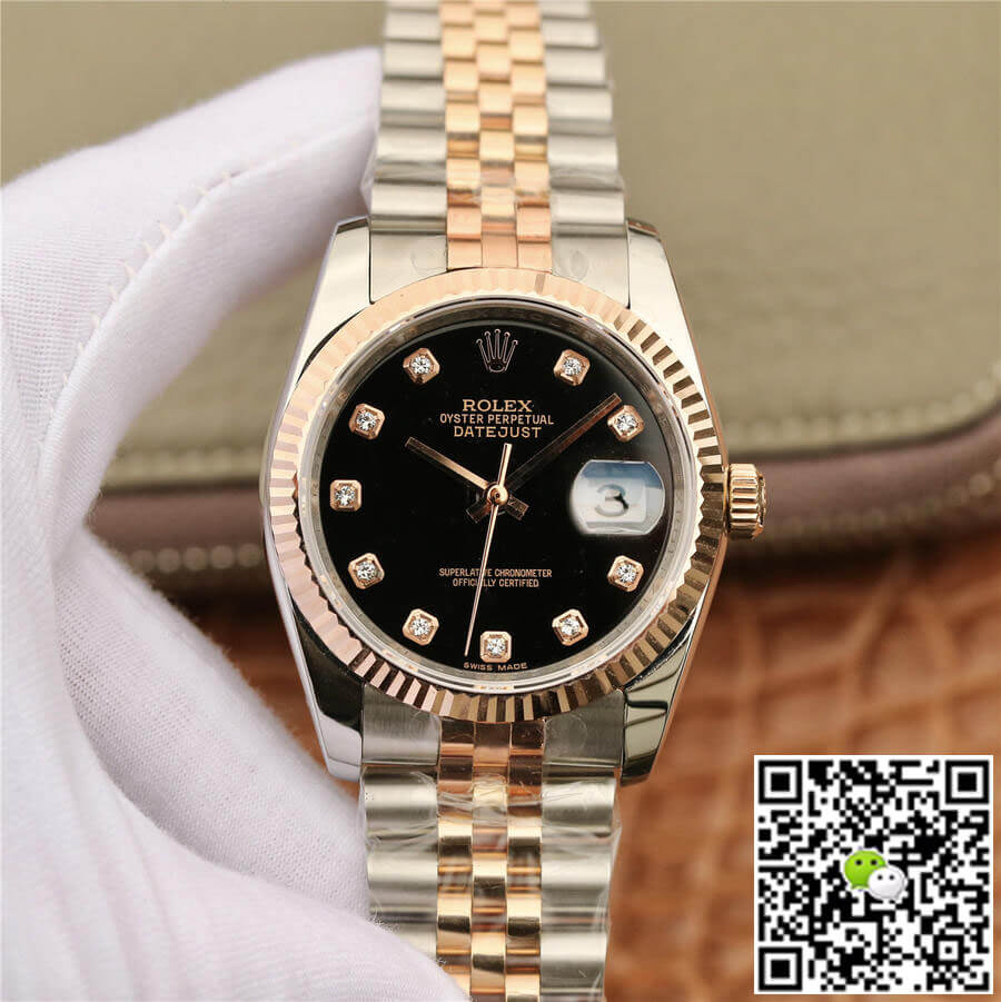 Rolex Datejust 116231 GM Factory Black Diamond Dial