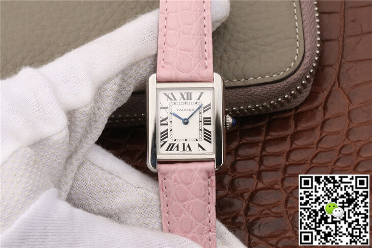 Cartier Tank Ladies Stainless Steel White Dial