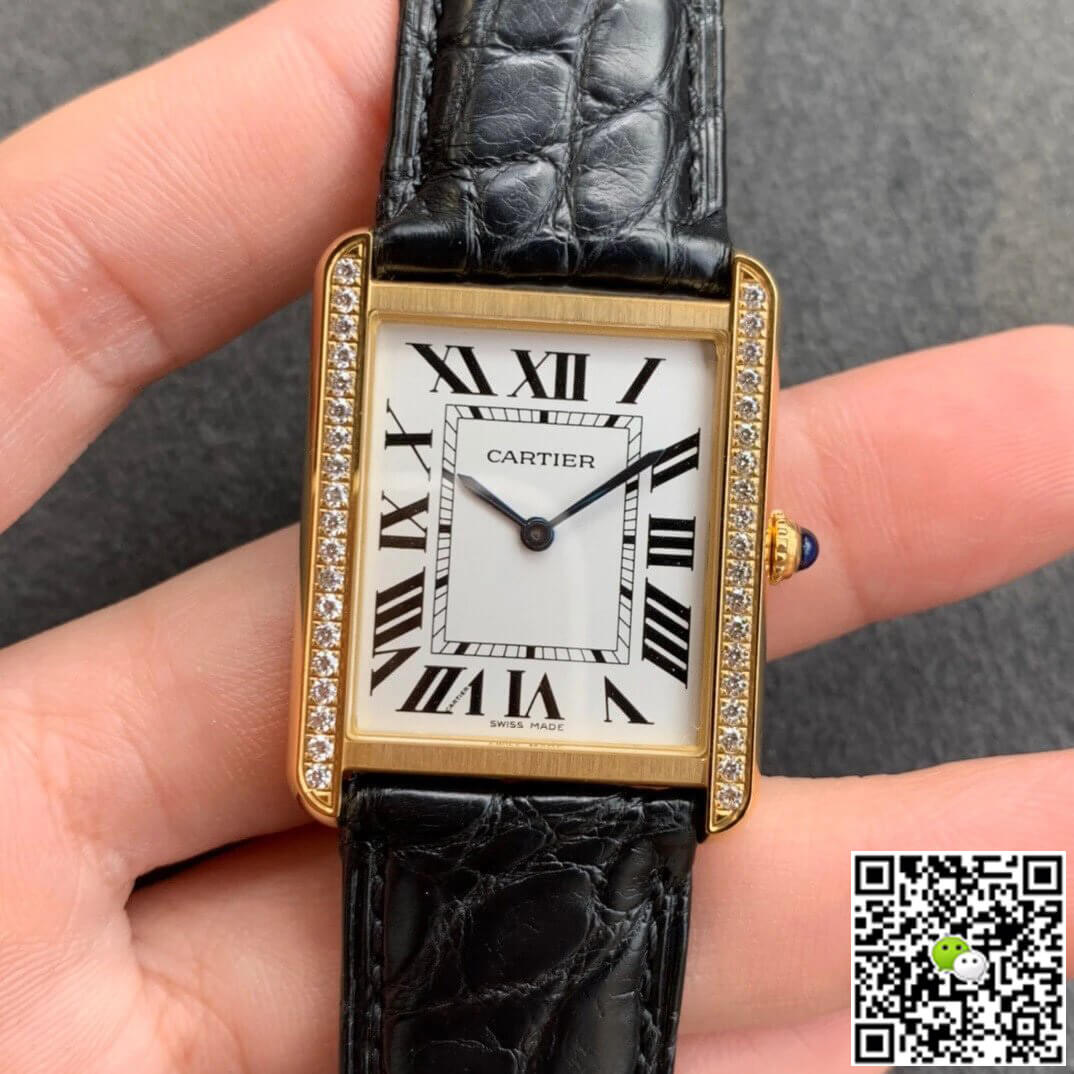 Cartier Tank K11 Factory V2 Yellow Gold White Dial