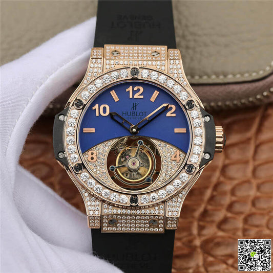 Hublot Big Bang Tourbillon Rose Gold Diamond Dial