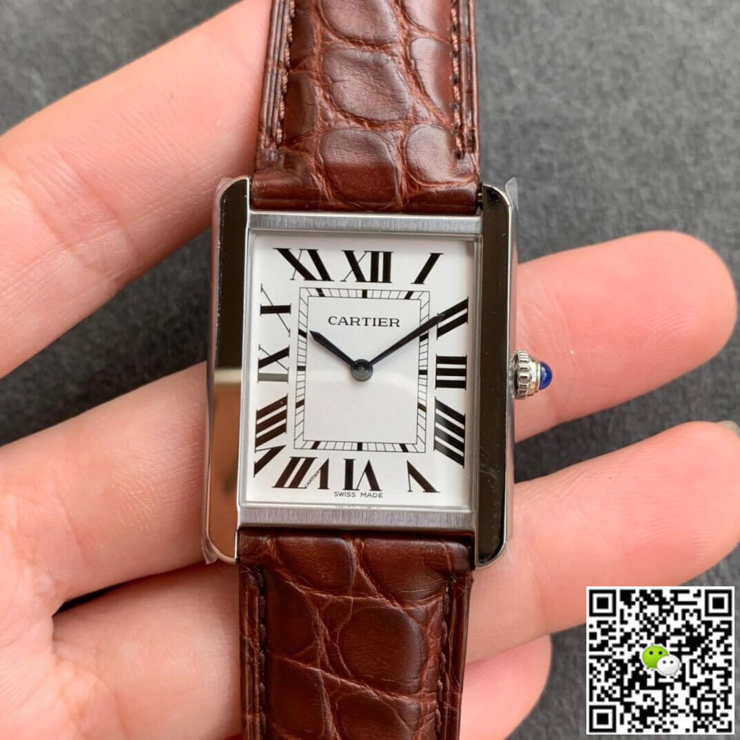 Cartier Tank WSTA0028 K11 Factory Brown Cowhide Strap
