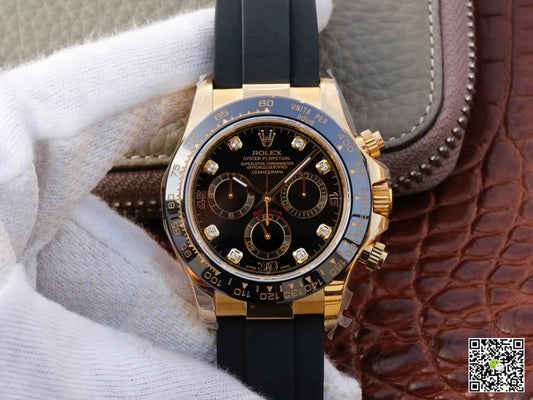Rolex Daytona Cosmograph M116518ln-0046 JH Factory Diamond Black Dial