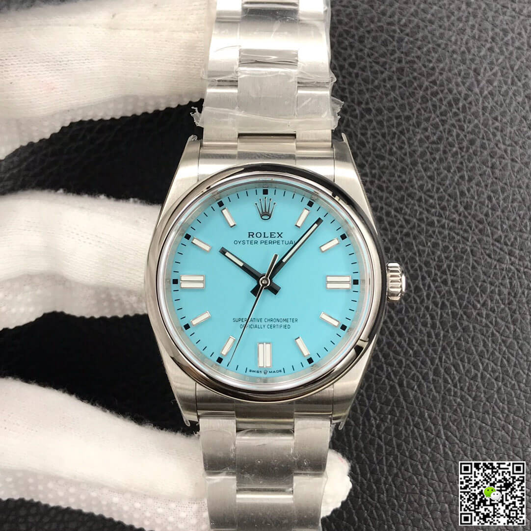 Rolex Oyster Perpetual M126000-0006 36MM EW Factory Turquoise Blue Dial