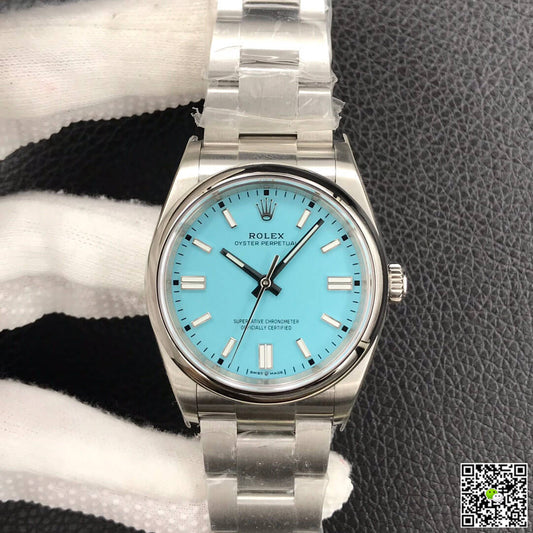 Rolex Oyster Perpetual M126000-0006 36MM EW Factory Turquoise Blue Dial
