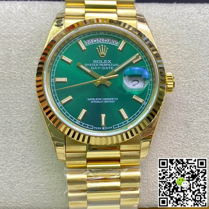 Rolex Day Date 118238 EW Factory Green Dial