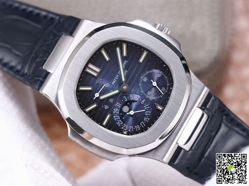 Patek Philippe Nautilus 5712/1A-001 PF Factory Blue Dial Leather Strap