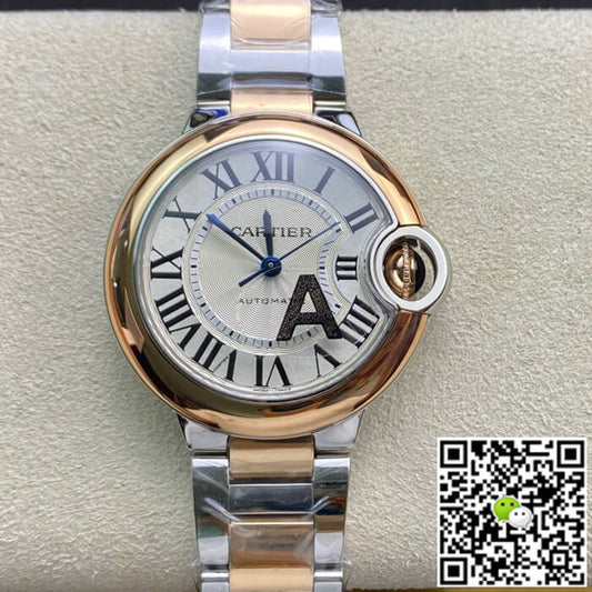 Ballon Bleu De Cartier W2BB0023 33MM V6 Factory Silver Dial