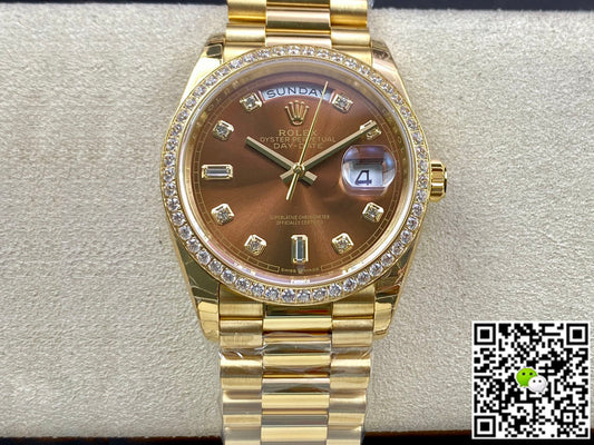 Rolex Day Date M128348RBR-0005 EW Factory Brown Dial