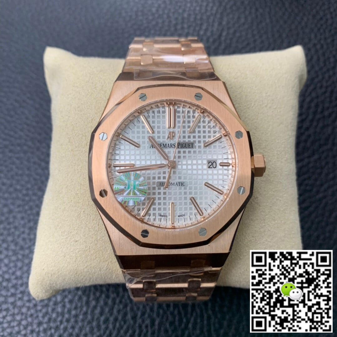 Audemars Piguet Royal Oak 15450 Rose Gold JF Factory V5 Silver Dial