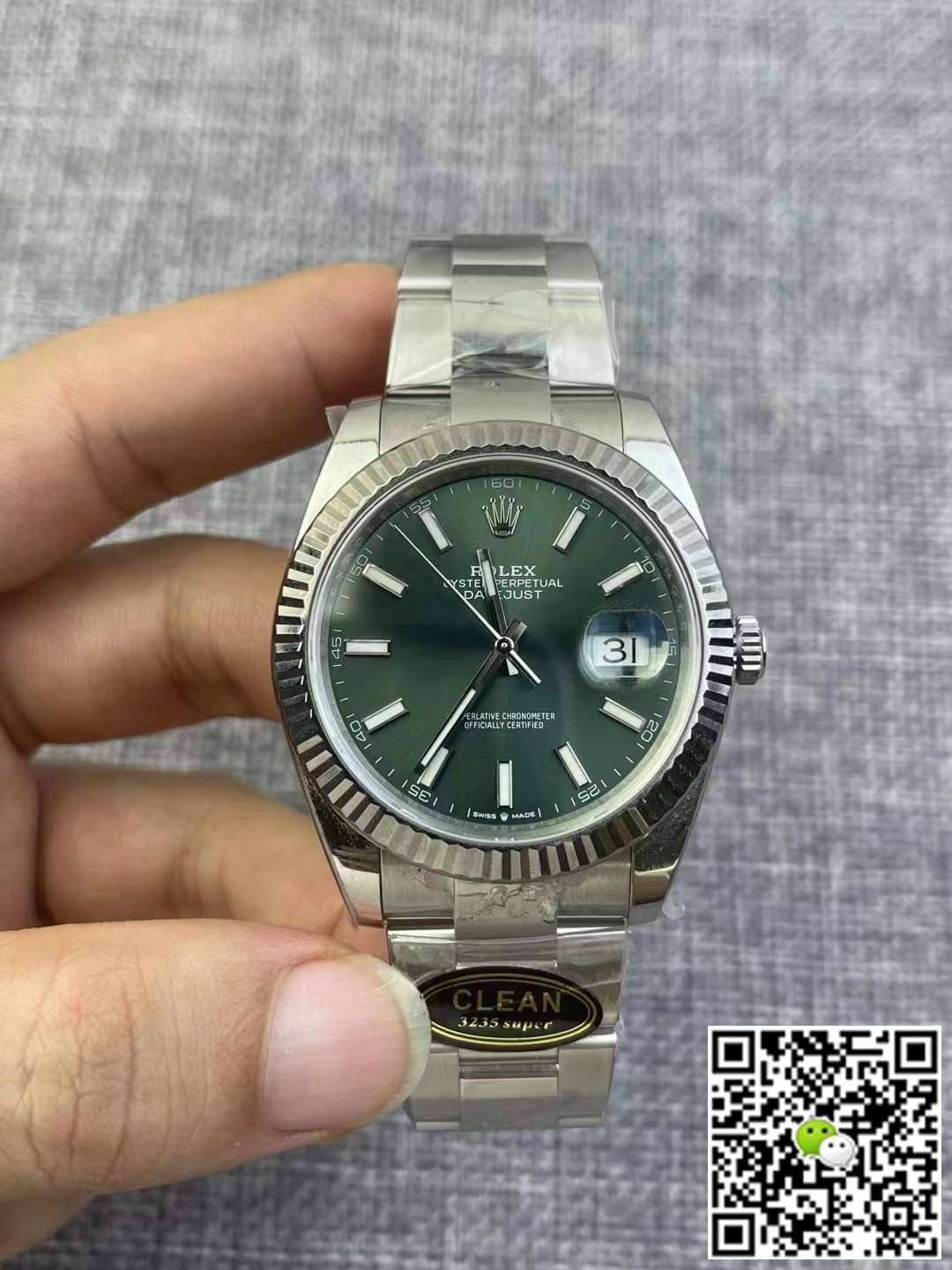 Rolex Datejust M126334-0028 Clean Factory Green Dial