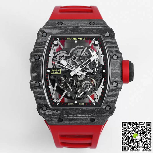 Richard Mille RM35-02 BBR Factory Red Rubber Strap