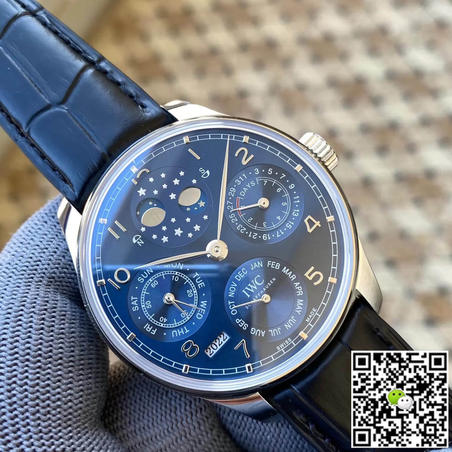 IWC Portuguese Perpetual Calendar IW503401 APS Factory Blue Dial