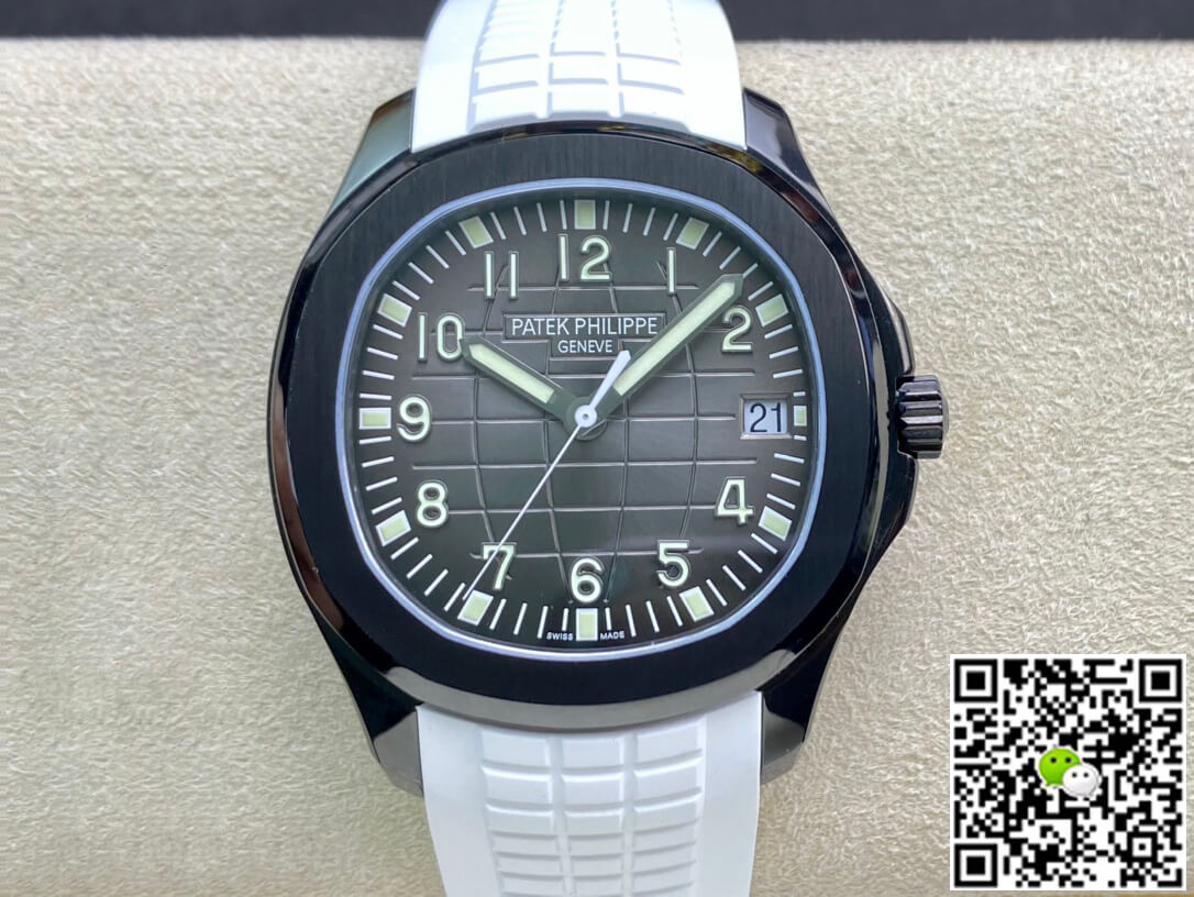 Patek Philippe Aquanaut PP5167 ZF Factory DLC White Rubber Strap