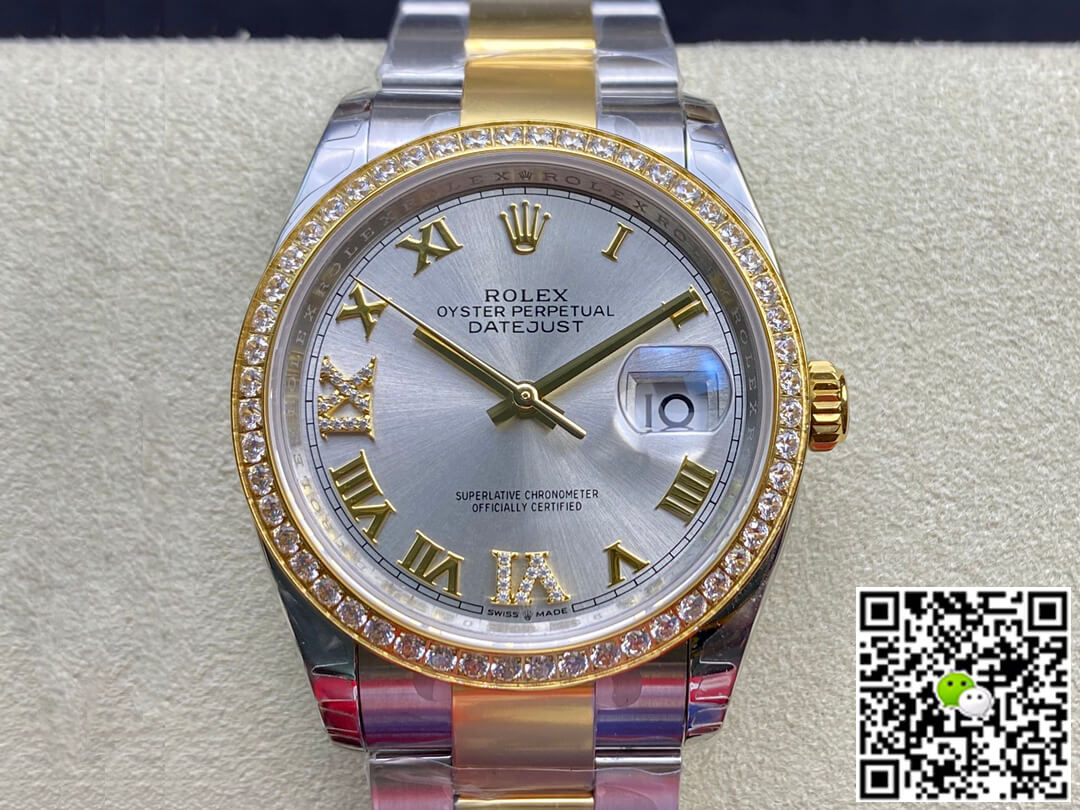 Rolex Datejust M126283RBR-0018 EW Factory Diamond-set Bezel
