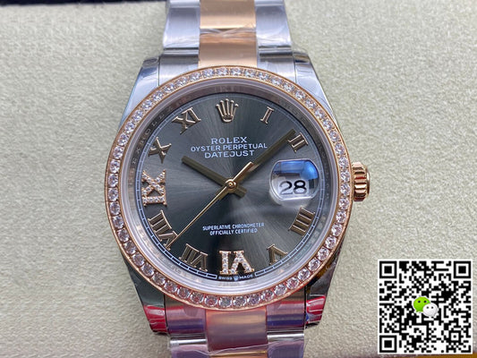 Rolex Datejust M126281RBR-0012 EW Factory Diamond-set Bezel
