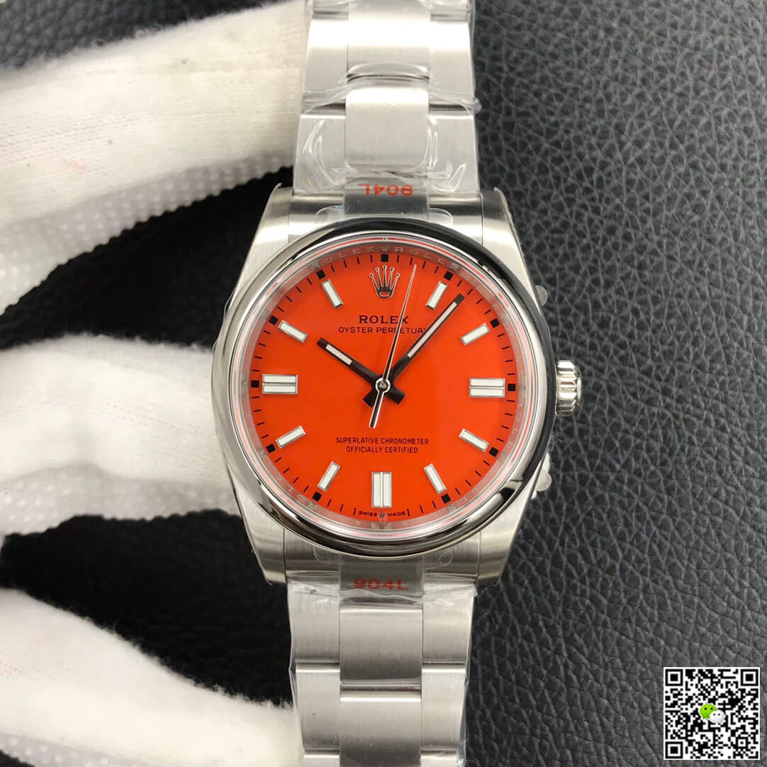 Rolex Oyster Perpetual M126000-0007 36MM EW Factory Coral Red Dial