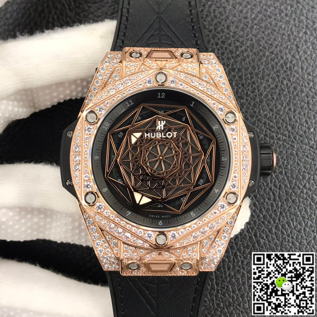 Hublot Big Bang WWF Factory Gold Full Diamond Case