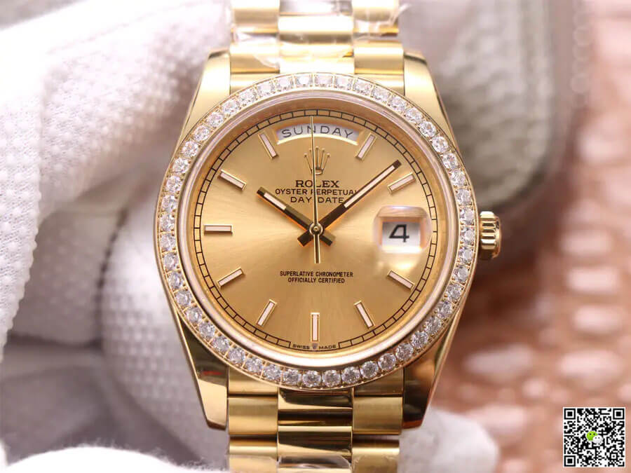 Rolex Day-Date M228348RBR-0008 EW Factory Champagne Dial