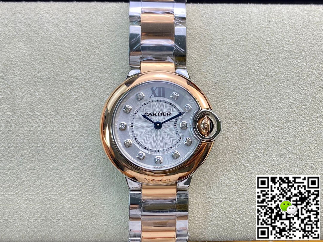 Ballon Bleu De Cartier 28MM W3BB0005 V6 Factory Rose Gold Case