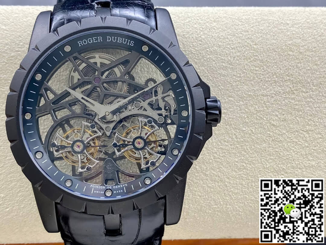 Roger Dubuis Excalibur RDDBEX0364 YS Factory Skeleton Double Tourbillon Dial