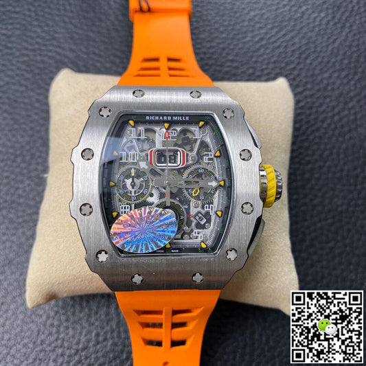 Richard Mille RM11-03 KV Factory Orange Rubber Strap