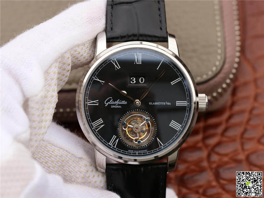 Glashutte Original Senator Excellence Tourbillon 1-94-03-04-04-04 R8 Factory V3 Black Dial