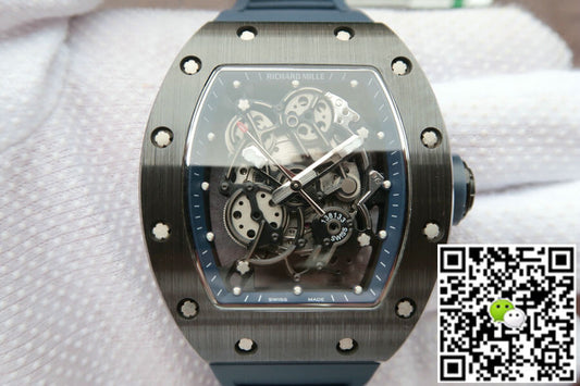 Richard Mille RM055 KV Factory Dark Blue Rubber Strap