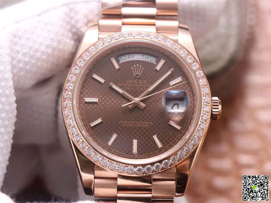 Rolex Day-Date M228345RBR-0005 EW Factory Chocolate Color Dial
