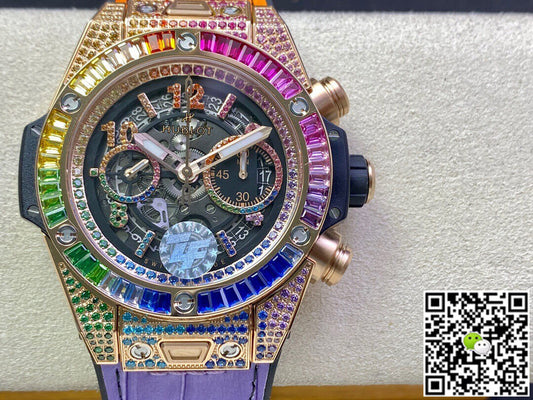 Hublot BIG BANG Unico 411.OX.9910.LR.0999 ZF Factory Rose Gold Skeleton Dial